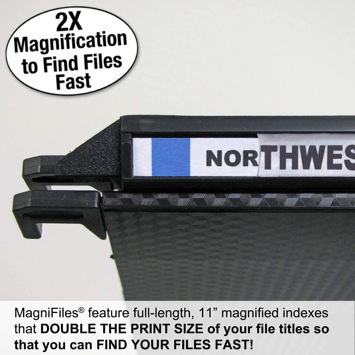 Ultimate Office MagniFile Extra-Capacity Hanging File Folders, 1/2" Box-Bottom, Letter Size, Feature A Wrap- Around Bungee Security Cord (Set of 4)