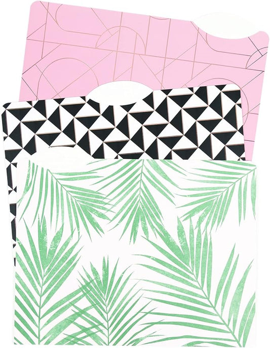 U Brands 3 Tab Files Folders, Modern + Pretty, 24 Count