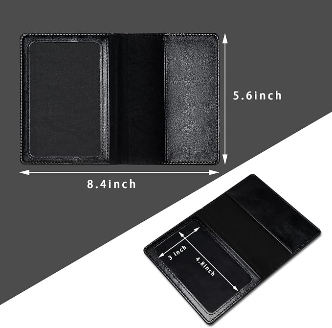 2 Pcs Passport Holders，Ultra Slim Passport Wallet for Travel Essentials | PU Leather Passport Cover for Women and Men (Black & Green)