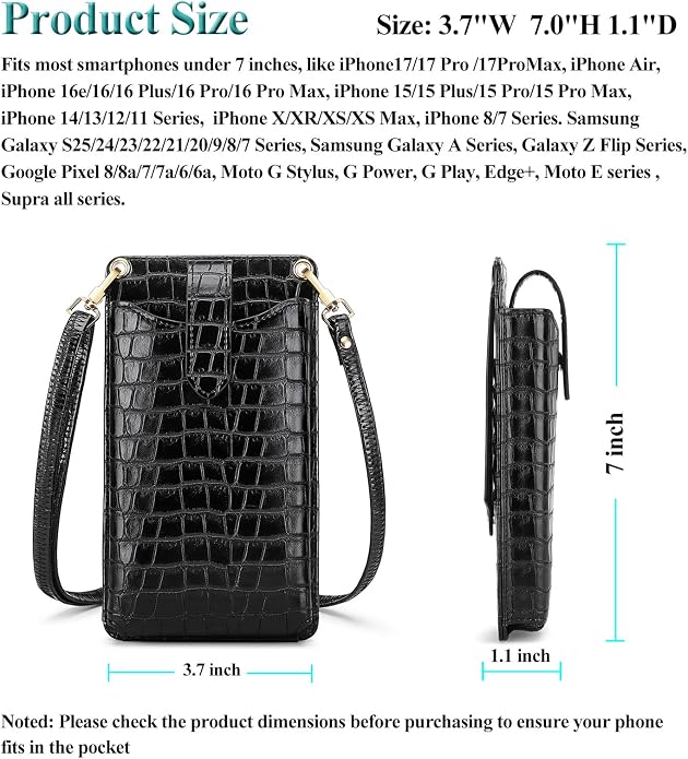 Peacocktion Small Crossbody Cell Phone Purse for Women, Lightweight Mini Small Crossbody Bags for Women with Card Slots