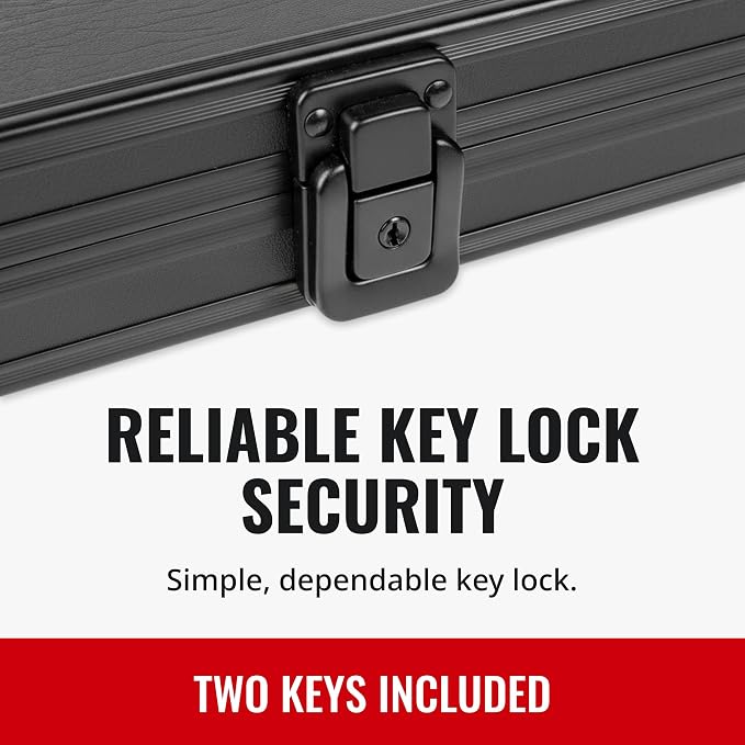 Vaultz Locking Storage Clipboard, Key Lock, Tactical Black, 12.75 in | Secure storage compartment keeps documents protected, durable clipboard design built for travel or office use