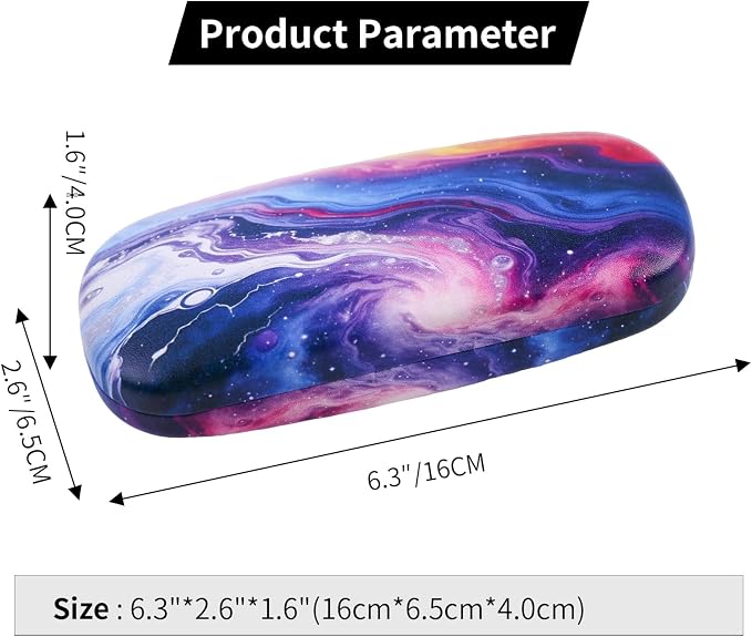 PERFECTSIGHT Hard Shell Eyeglasses Case, Kawaii Protective Glasses Case for Kids, Cute Eyeglass Case for Women Men Girls