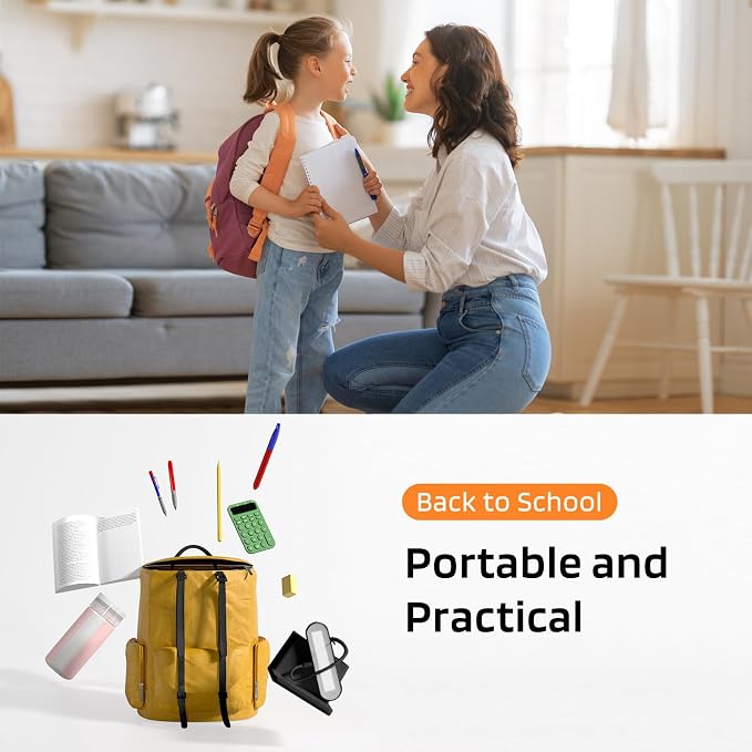 Black LED Desk Lamp, Battery Operated Small Table Light for Dorm Room | Rechargeable, Battery-Powered, Cute, Dimmable, Gooseneck, Pen Holder, Touch Control, for Home Office Bedroom Desktop