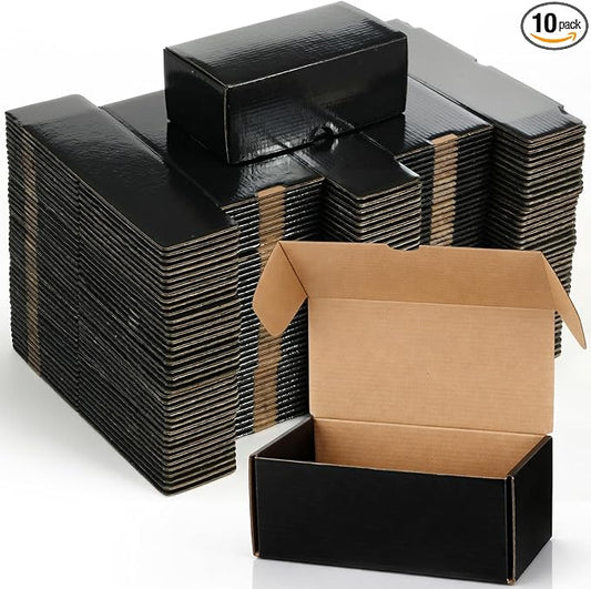 Yexiya 10 Pcs 400 Count Trading Card Storage Box Cardboard Baseball Card Storage Box Collectible Cases for Sports Gaming Cardboard Game Collecting Holder Supplies (Black)