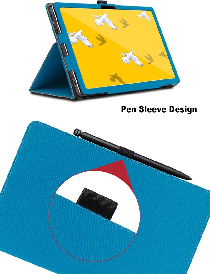 Case for Wacom MovinkPad 11 11.45 inch, Wacom MovinkPad 11 Tablet Case, Folding Stand Protective Cover with Pencil Holder and Wrist Strap, Full Protection. (Light Blue)