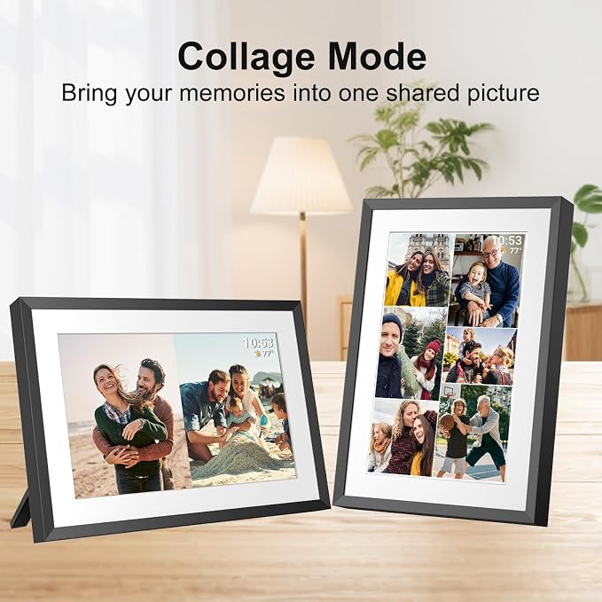 32GB FRAMEO 10.1 Inch Smart WiFi Digital Photo Frame 1280x800 IPS LCD Touch Screen, Auto-Rotate Portrait and Landscape, Share Moments Instantly via Frameo App from Anywhere