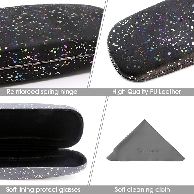 PERFECTSIGHT Hard Shell Eyeglasses Case, Kawaii Protective Glasses Case for Kids, Cute Eyeglass Case for Women Men Girls