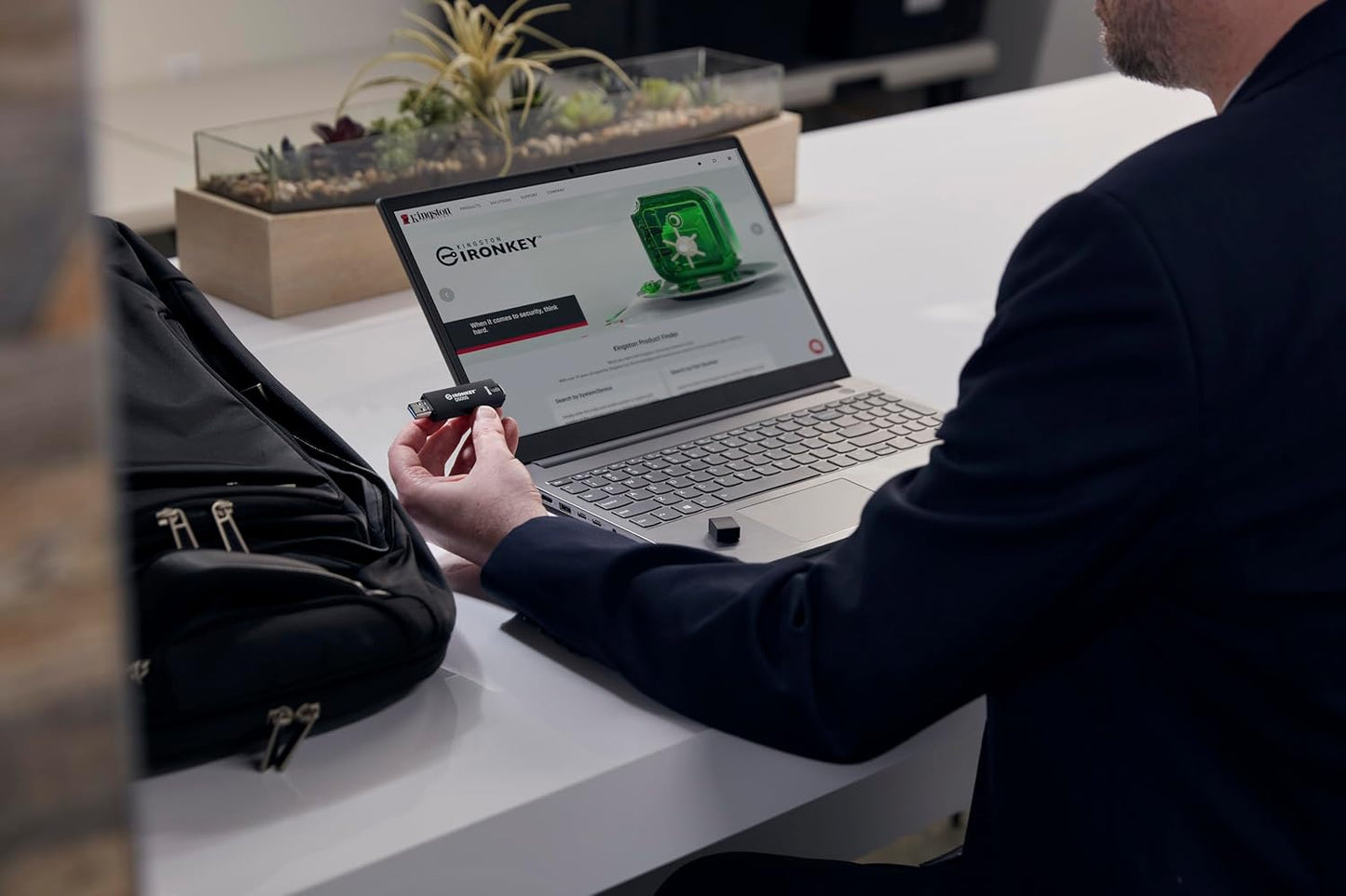 Kingston Ironkey D500S 512GB Encrypted Flash Drive | Dual Hidden Partition | FIPS 140-3 Level 3 | XTS-AES 256-bit | BadUSB and Brute Force Protection | Multi-Pin Option | IKD500S/512GB