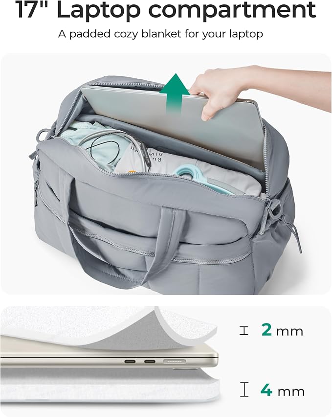 BAGSMART Duffle Bag for Travel, Gym Bag for Women, Weekender Carry on | PVC Wet Pocket, Airline Approved Personal Carry-on Size, Fits Under-seat, One Bag for Gym, Travel, Hospital, Overnight
