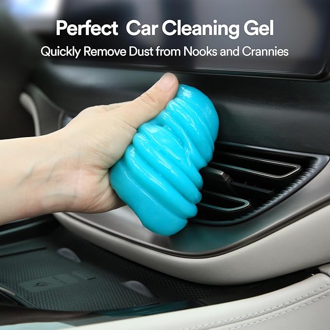 PULIDIKI Car Cleaning Gel Clean Putty Car Slime for Cleaning | Car Detailing Tools Car Interior Cleaner Car Cleaning Kits Car Accessories Blue Yellow (2Pack)