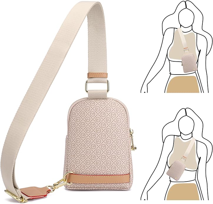 Anti Theft Crossbody Bag for Women, Small RFID Blocking Sling Purse with Zipper Lock for Travel, Vegan Leather
