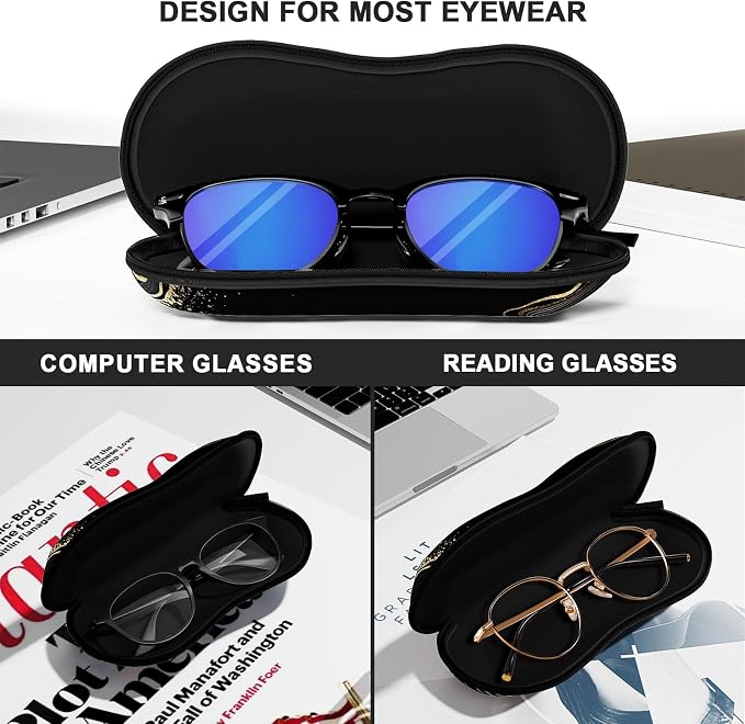 Sunglasses Soft Case, Ultra Light Portable Neoprene Zipper Glasses Case for Men Women