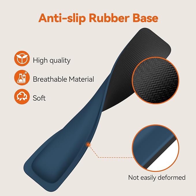 TECKNET Wrist Rest for Computer Keyboard Ergonomic, 1 in Thick, 17x3.3 in | Thicken Memory Foam, Typing Pain Relief, Wrist Support Pad for Keyboard, Comfort for Home/Office/Work, Anti-Slip Rubber Base