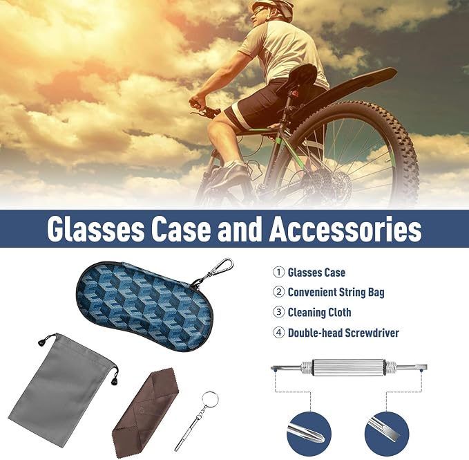 FINTIE Sunglasses Case, Hard EVA Shell Shockproof Sport Glasses Case with Metal Carabiner Travel Zipper Eyeglasses Holder