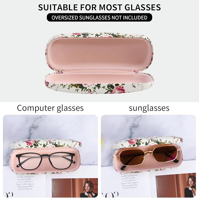 PERFECTSIGHT Hard Shell Eyeglasses Case, Kawaii Protective Glasses Case for Kids, Cute Eyeglass Case for Women Men Girls
