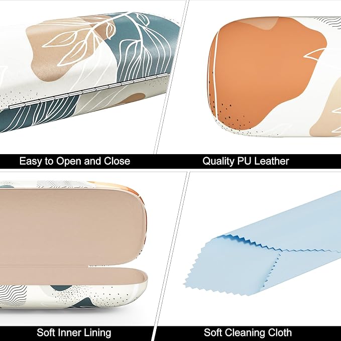 Eyeglasses Case, Hard Shell Protective Case for Glasses, Unisex for Women Men