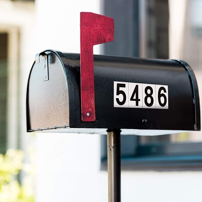 10 Sheets Mailbox Numbers and Letters Stickers for Outside Stick on Black Vinyl Alphabet Number Decals Sticky for Home Business Apartment Address Window Door Car Truck (3 x 1 Inch, 3 x 1.2 Inch)