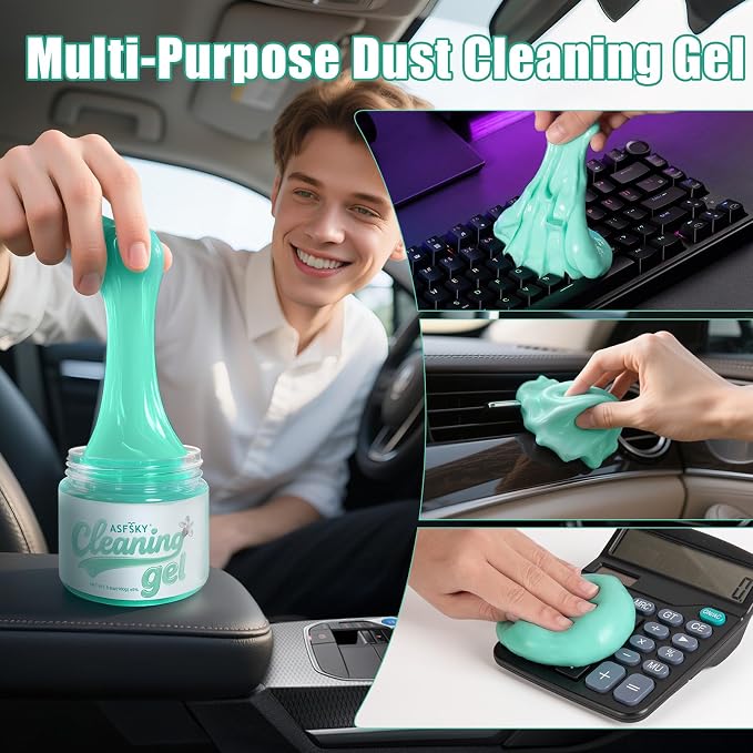 ASFSKY Car Cleaning Gel,Aromatherapy Scent,4 Pack | Cleaning Putty for Car Interior, Keyboard Dust Remover, Universal Cleaning Gel