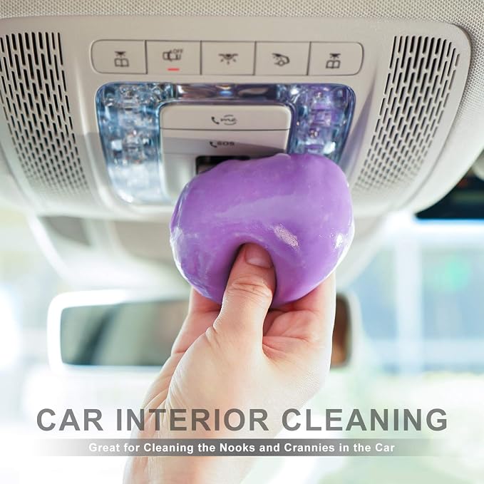 TICARVE Cleaning Gel for Car Detailing Car Vent Cleaner Cleaning Putty Gel Auto Car Interior Cleaner Dust Cleaning Mud for Cars and Keyboard Cleaner Cleaning Slime Purple | Cleaning Putty Gel Car Interior Cleaner Dust Cleaning Mud Keyboard Office Lapto...
