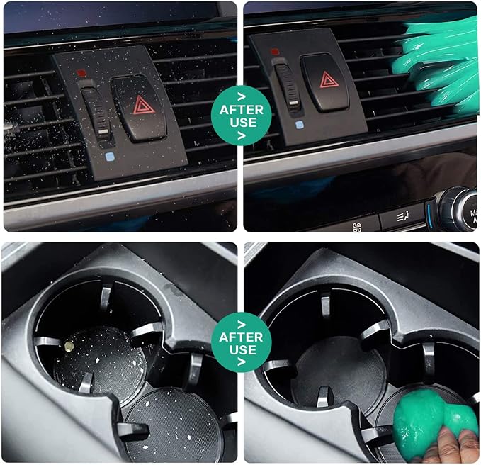 TICARVE 2Pack Cleaning Gel for Car Detailing Vent Cleaner Cleaning Putty Gel Auto Detail Tools Car Interior Cleaner Cleaning Mud for Cars and Keyboard Cleaner Cleaning Slime Green (320g/11.2oz) | Car Interior Cleaner Auto Detail Tools Cleaning Mud For ...