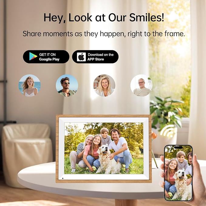 10.1" Digital Calendar – Touchscreen Smart Family Planner, Wall & Desktop | No Subscription Smart Wall Calendar with Chore Chart, Digital Photo Frame, Syncs with Google Calendar, Weekly & Monthly View