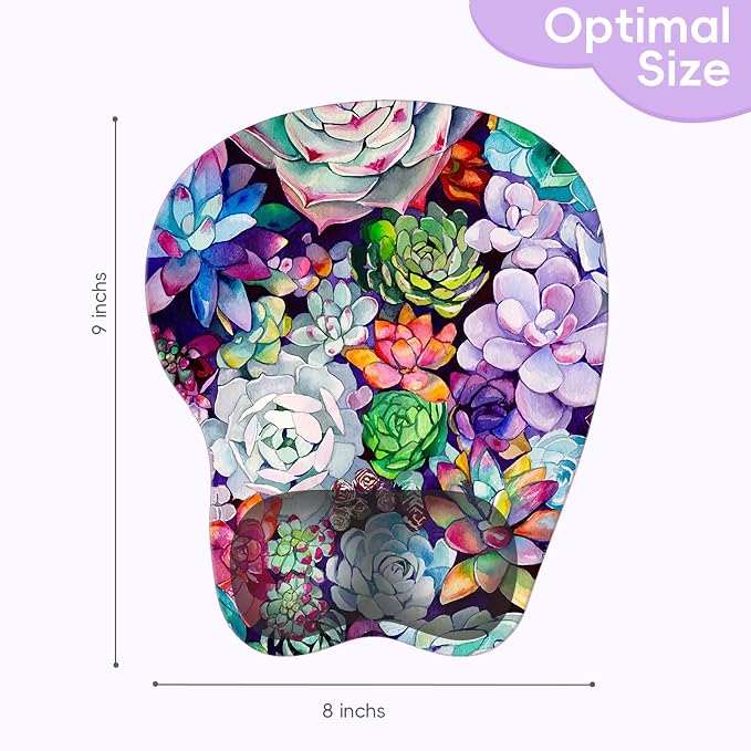 Upgrade Ergonomic Mouse Pad,Non Slip Mousepad Wrist Rest Support for Office, Computer, Laptop & Mac(B-Green Life)