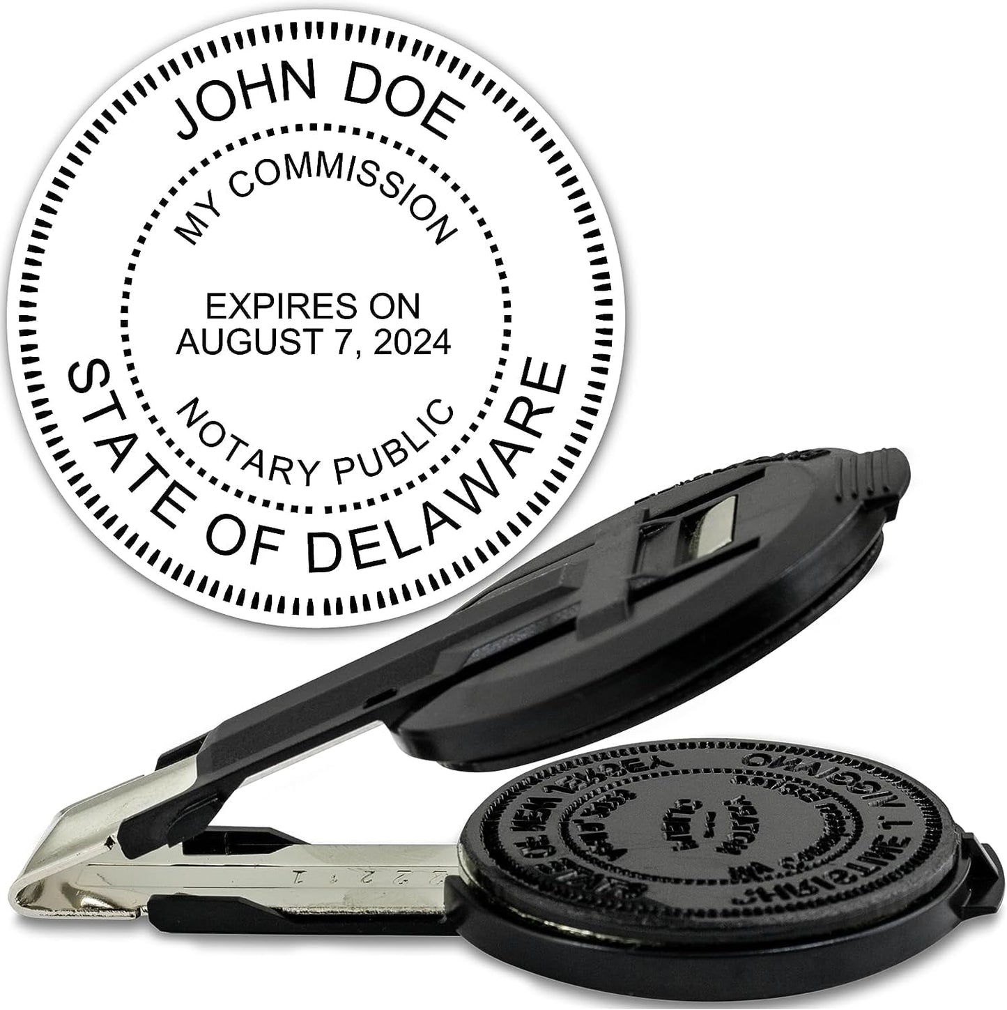 MaxMark Insert Only for Notary Seal Round Embosser for Delaware State