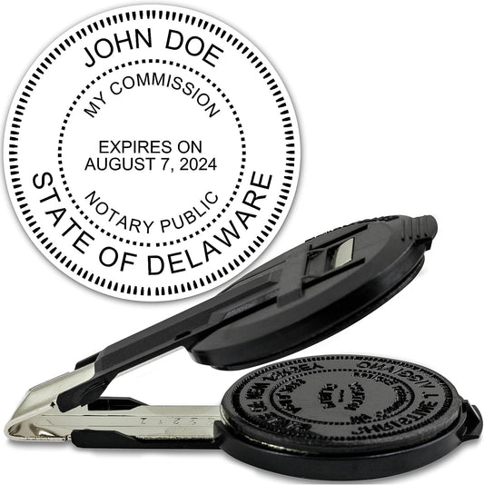 MaxMark Insert Only for Notary Seal Round Embosser for Delaware State
