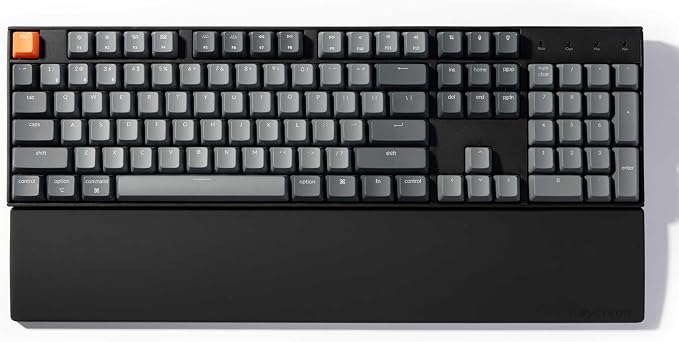 Ergonomic Silicone Wrist Rest for Keychron K10 / K10 Version 2 / C2 / C2 Pro,17.13" Honeycomb Non-Slip Palm Rest, 100% Full-Sized Mechanical Keyboards Support with Typing Pain Relief