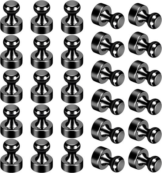 24Pack Black Fridge Magnet Refrigerator Magnets Strong Magnets for Whiteboard Lockers Fridge Office Classroom Kitchen Home Adults