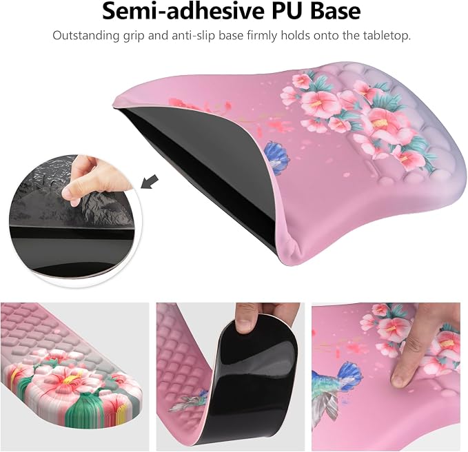 Mouse Pad with Wrist Rest & Keyboard Wrist Rest, Memory Foam