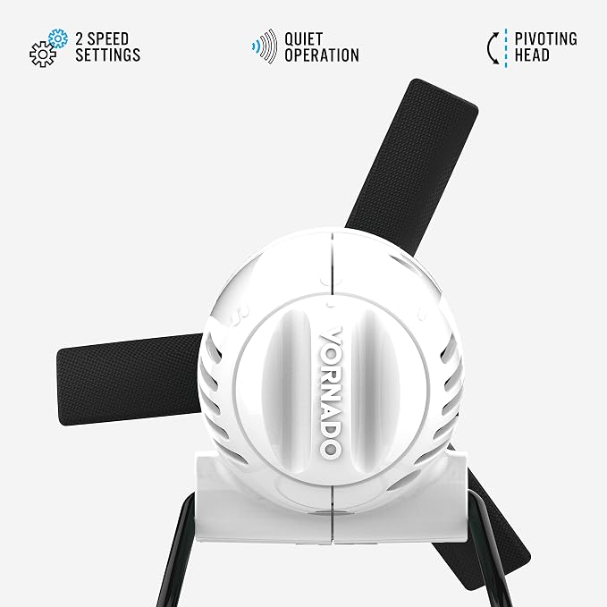 Vornado Zippi Small Personal Fan, Foldable Cooling for Desk, 2 Speed Settings, Soft Nylon Blades, Directable Airflow, Perfect Fan for Office and Bedroom, Multiple Color Options, Ice White
