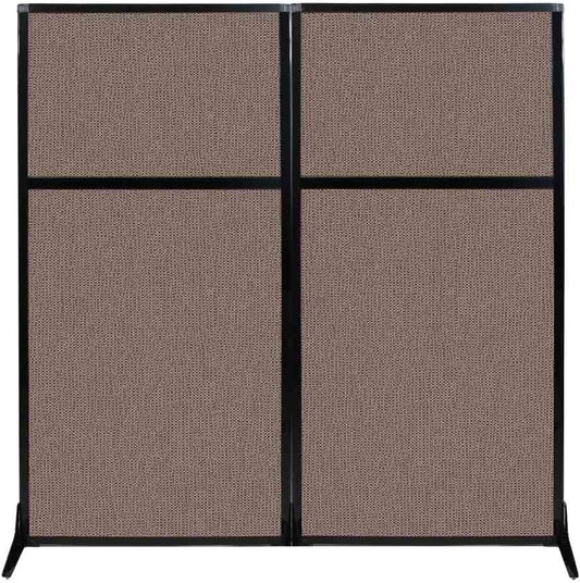 Versare Workstation Partition | Portable Wall Divider | Modern Office Cubicle | Free Standing Privacy Screen | Flexible Work Space | 66" x 70" Latte Fabric Panels