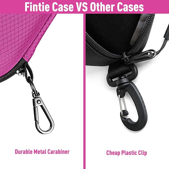 FINTIE Sunglasses Case, Hard EVA Shell Shockproof Sport Glasses Case with Metal Carabiner Travel Zipper Eyeglasses Holder