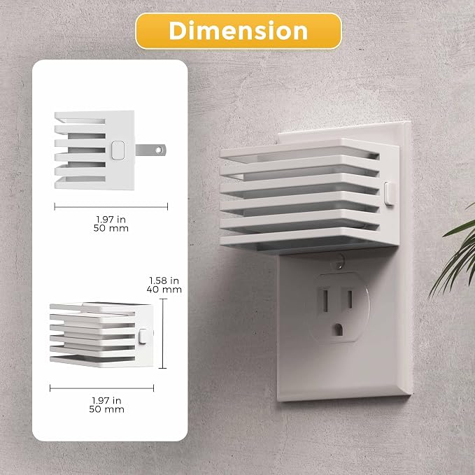L LOHAS LED Night Lights Plug into Wall, 2 Pack Modern Night Light with Dusk to Dawn Sensor, Dimmable Plug in Night Light, Adjustable Brightness, 5000K White for Bedroom Bathroom Hallway