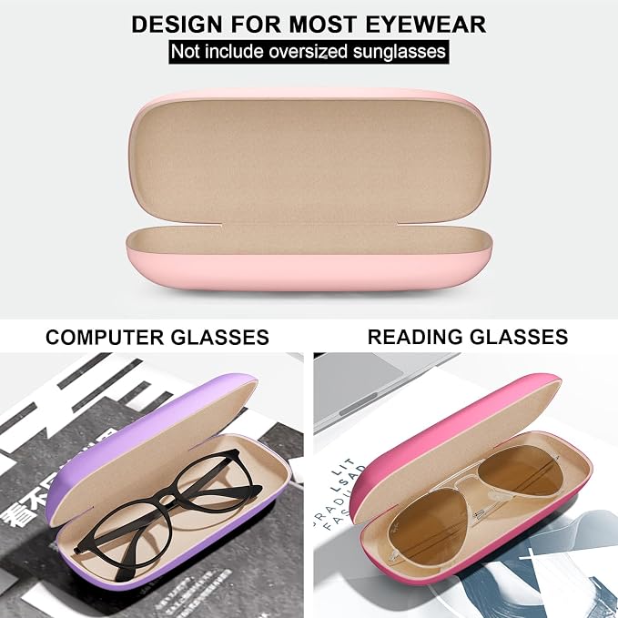 Eyeglasses Case, Hard Shell Protective Case for Glasses, Unisex for Women Men