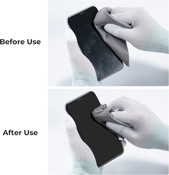 K&F CONCEPT 10 Pack Lens Cleaning Cloth 15X18CM, Washable Reusable Microfiber Cleaning Cloth for Camera Lenses, Glasses, Screens, Cameras, Eyeglasses, LCD TV Screens