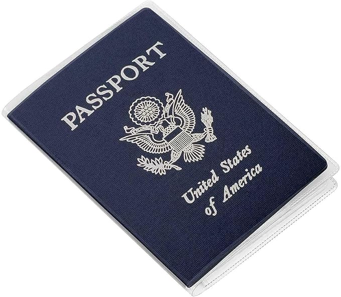Waterproof Clear PVC Passport Cover Holder Case Protector ID Card | Waterproof,scratchproof, dustproof. Lightweight, slim. Keeps cards & travel docs organized for men & women