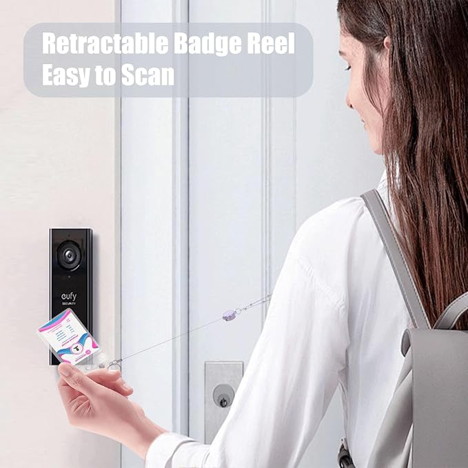 Rose Gold, Pink, Purple 3 Pack Retractable Badge Holders with 6 Pcs Id Badge Holder - Stainless Steel Teacher Lanyards for Women & Cruise Ship