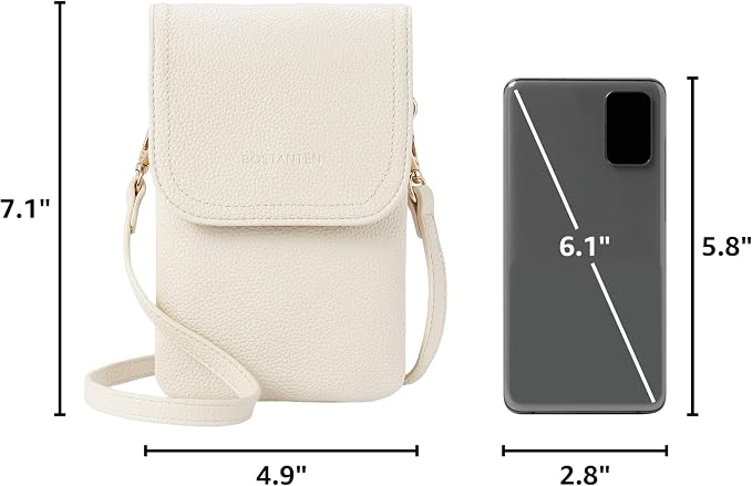 BOSTANTEN Small Crossbody Bag for Women Designer Cell Phone Purse | Vegan Leather, Multiple Pockets, Card Slots, Compact Size for Phone, Cards and Keys, Daily Travel Shopping Use