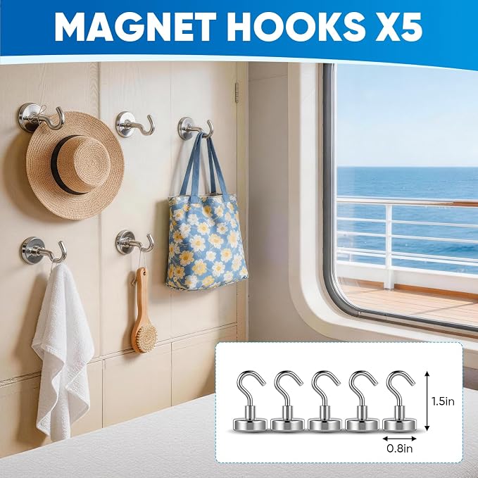 Cruise Essentials 2026,Cruise Must Haves Kit,Magnetic Hooks,Lanyards,Luggage Tags,Waterproof Phone Pouches,Travel Essentials