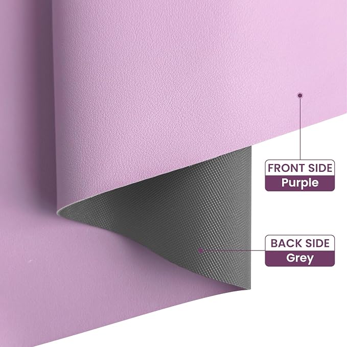 Leather Desk Pad Mat, Purple Desk Mat, 23.6" x 13.7" | Non-slip and Waterproof Computer Mat, Desk Protector for Office/Home, Desk Accessories for Women