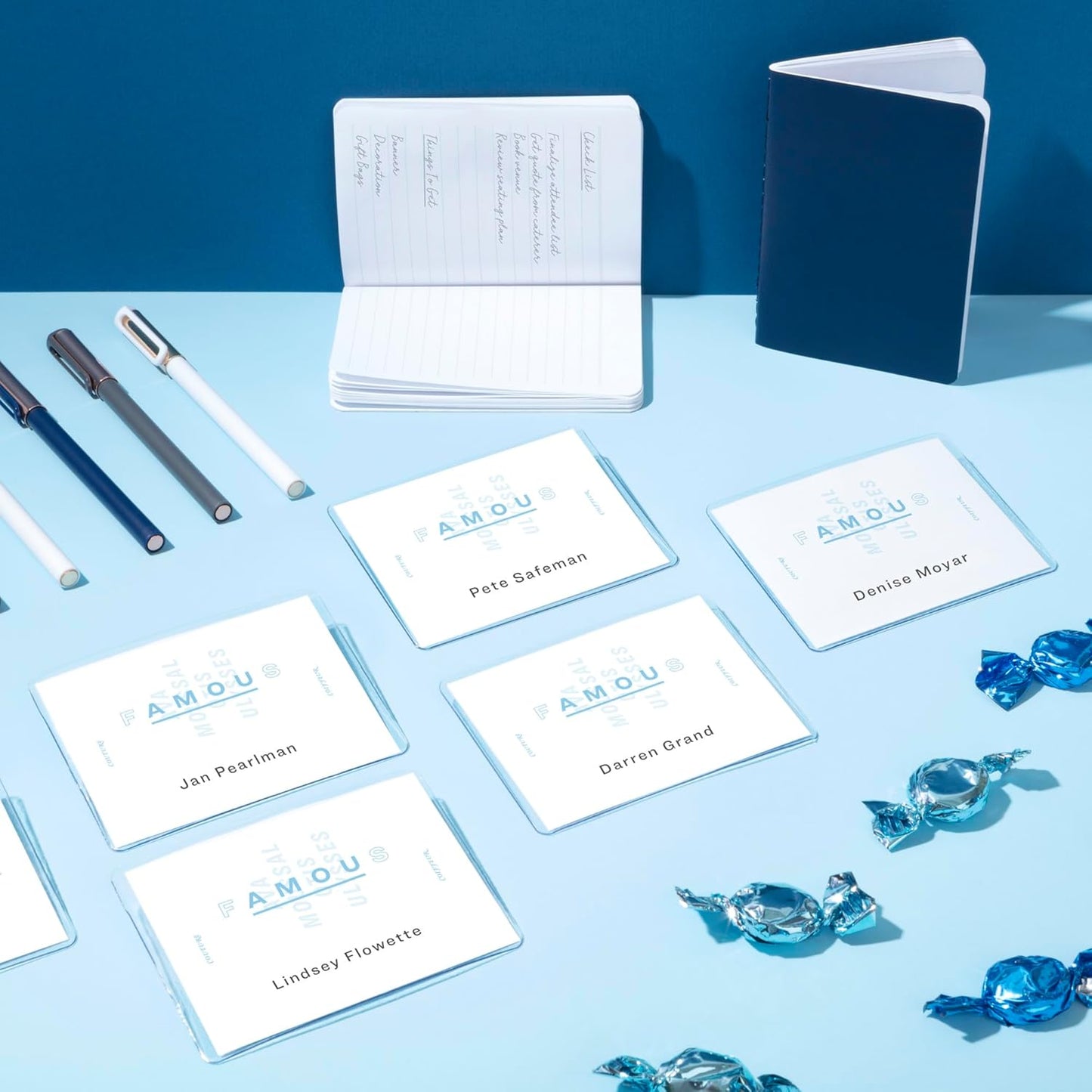 AVERY Name Badges, 3" x 4", Magnetic | Clear | Customizable | With Printable Inserts | 24 Badges, Pack of 5