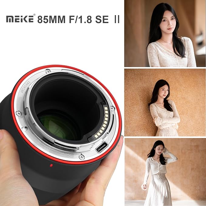 Meike 85mm f1.8 SE II Full Frame STM High Resolution 8K Auto Focus Medium-telephoto Lens Fixed Prime Portrait Lenses for Panasonic Lumix Sigma Camera S1 S1R S1H S5 FP FPL SL SL2 TL