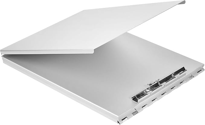 Amazon Basics Aluminum Form Holder Storage Clipboard, 12.5" x 9" Silver (Pack of 2)