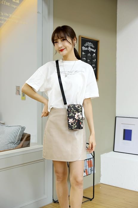 Small Crossbody Bag for Women - Mini Phone Purses with Crossbody Strap and Wallet - Nylon Arm Bag