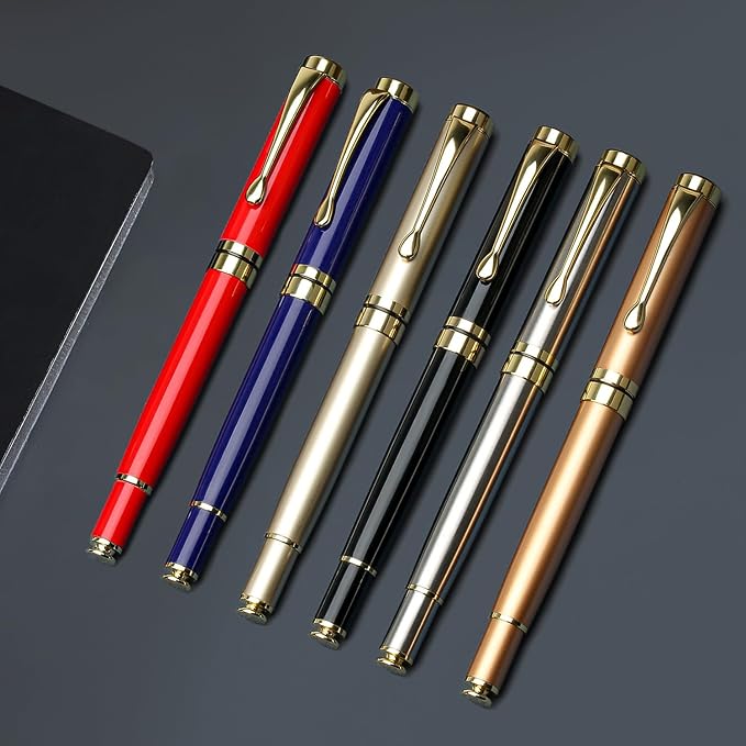 YIVONKA Luxury Ballpoint Pens Best Ball Pen Gift Set for Men & Women Professional Executive Office Nice BallPens Classy Gift Box Ballpoint Black Refill Line width 0.5mm (2 rosegold)