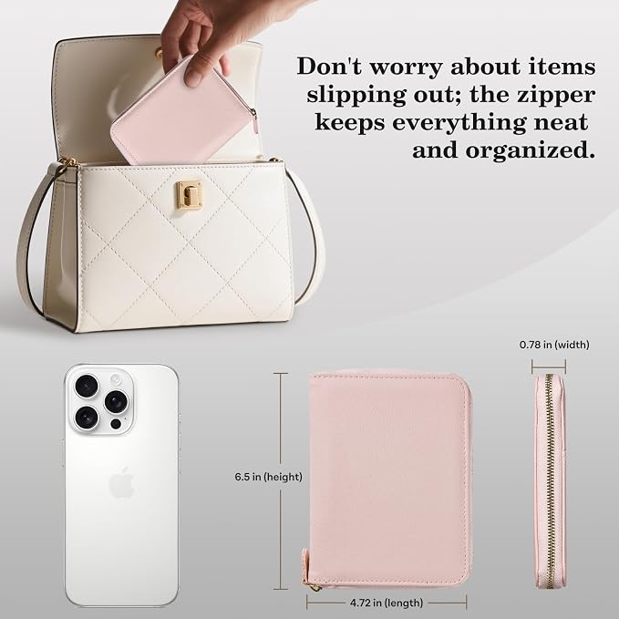 CoBak Passport Holder Cover with Safe Zipper Closure | Premium Passport Wallet for Travel, RFID Blocking Card Case, Waterproof Travel Accessories for Women