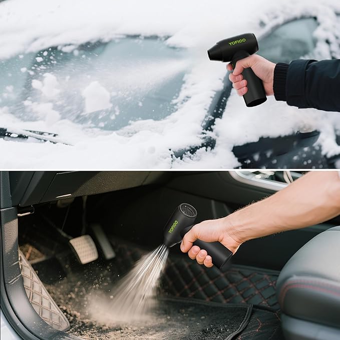 Electric Air Duster, Compressed Air Duster 2-in-1 Cordless Mini Vacuum 130,000 RPM 4400mAh Rechargeable PC Keyboard Cleaner for Computer Car Camera Camping (C4)