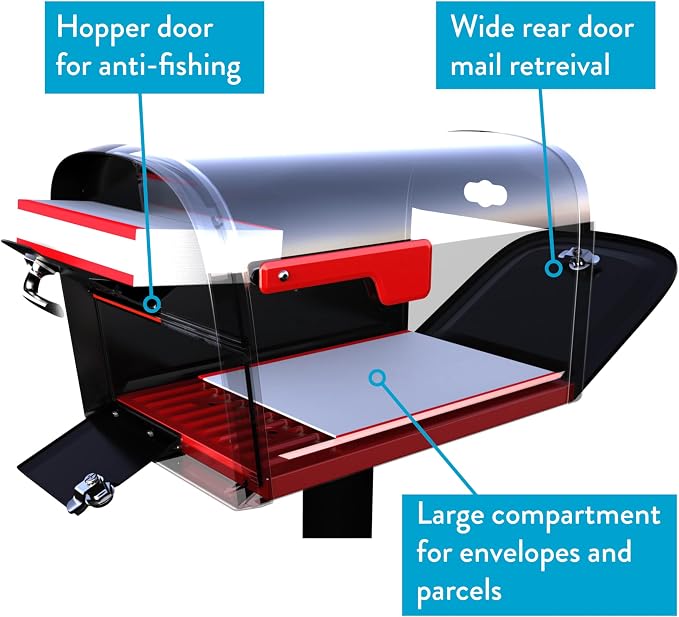 Architectural Mailboxes 6300RZ Oasis 360 Locking Parcel Mailbox with 2-Access Doors, X-Large, Rubbed Bronze | Galvanized steel build with a secure steel cam lock, dual access doors, and hopper delivery door. USPS approved.